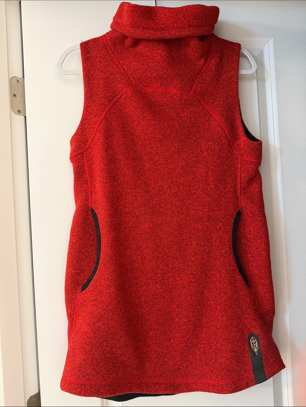 Indygena Women's Red Sleeveless Fleece Tunic Vest/ Dress